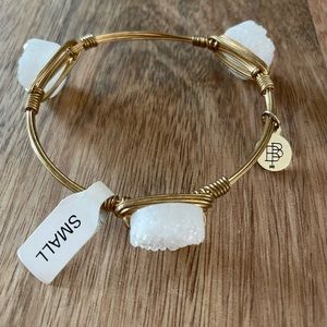 NWT Bourbon and bowties white drusy bangle